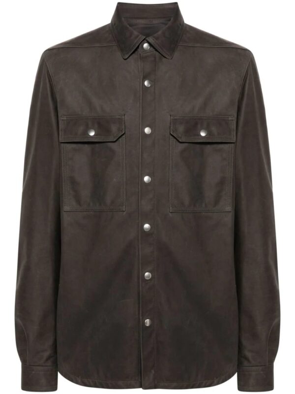 Rick Owens  Outershirt leather shirt jacket