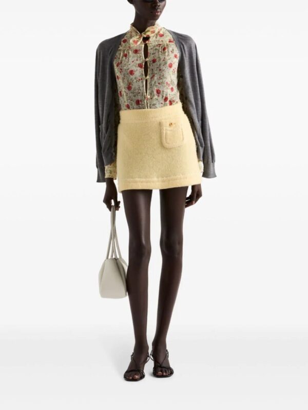 Prada  triangle-logo cashmere miniskirt - Image 2