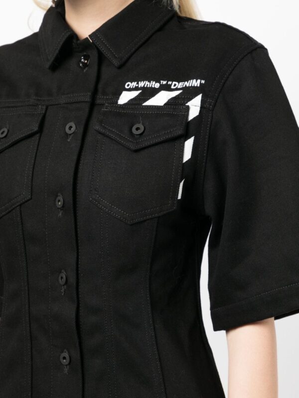 Off-White Diag stripe-print denim minidress - Image 5