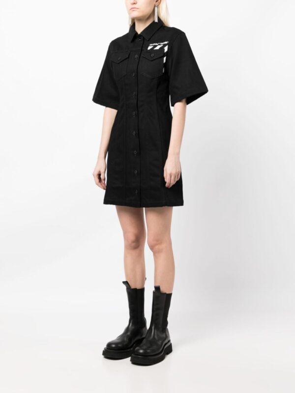Off-White Diag stripe-print denim minidress - Image 3