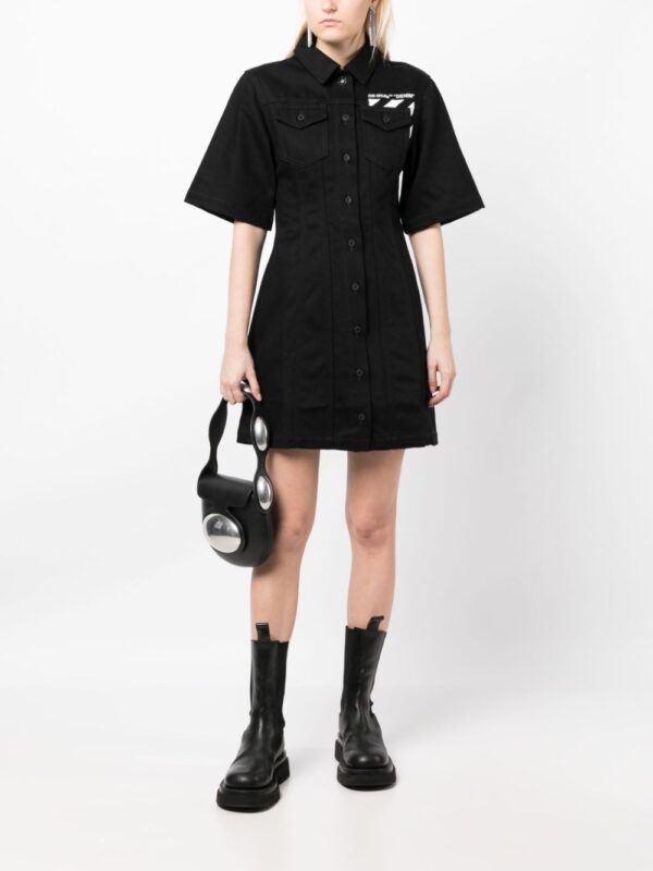 Off-White Diag stripe-print denim minidress - Image 2