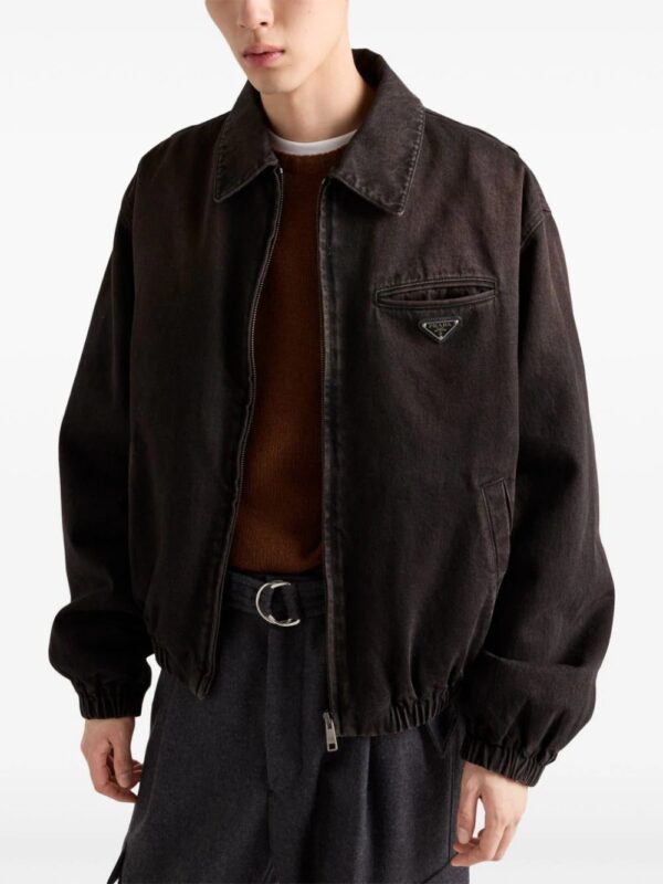 Prada  padded denim bomber jacket - Image 4
