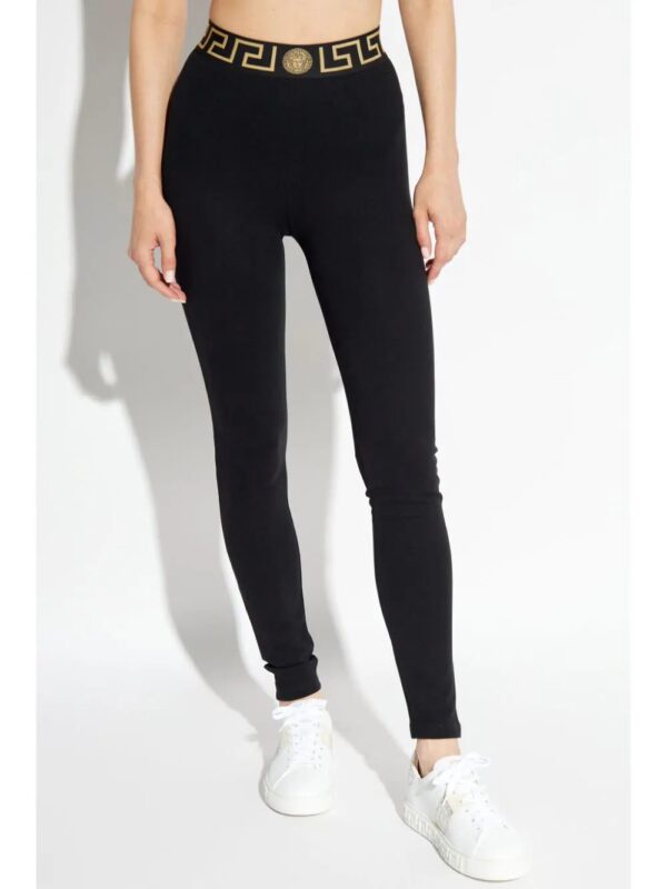 Versace  Greca-waistband high-waist leggings - Image 3