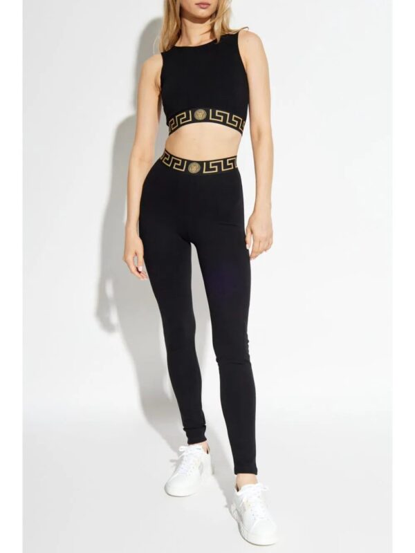 Versace  Greca-waistband high-waist leggings - Image 2