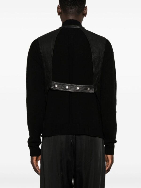 Rick Owens  leather V-neck gilet - Image 4