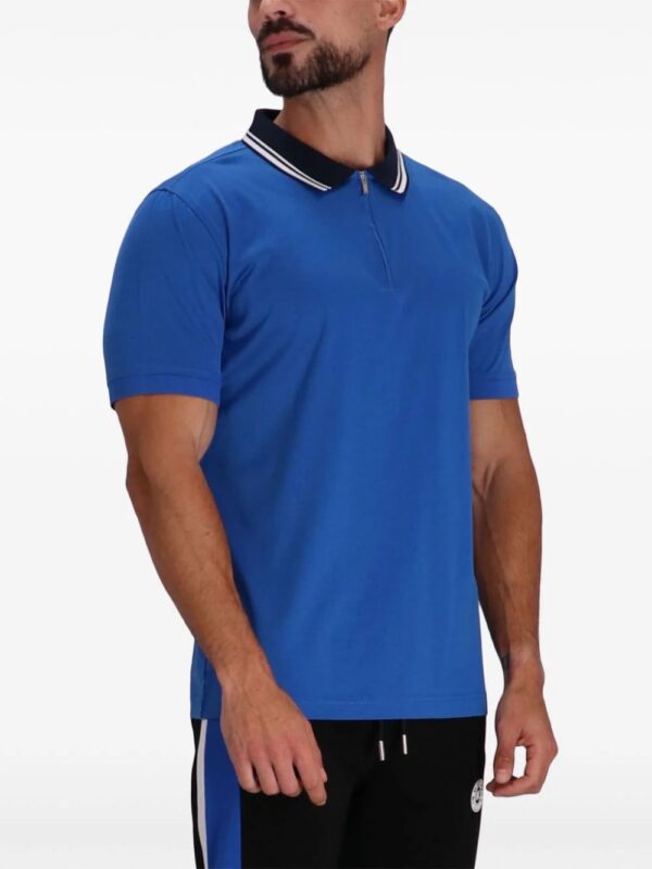 Karl Lagerfeld  contrasting-collar cotton polo shirt - Image 3