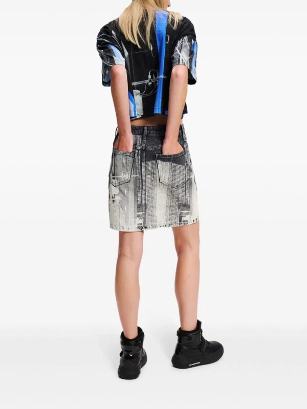 Karl Lagerfeld Jeans  Tokyo-print mini skirt - Image 4