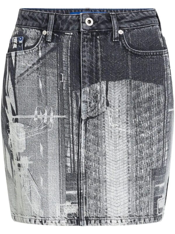 Karl Lagerfeld Jeans  Tokyo-print mini skirt