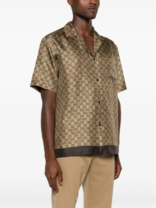 Gucci  GG-Horsebit silk shirt - Image 3