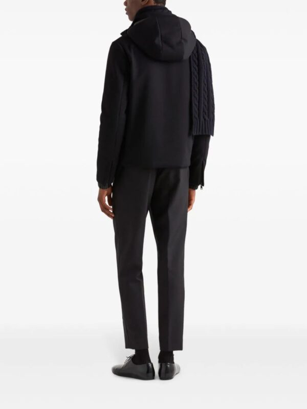 Prada  logo-appliqué hooded jacket - Image 3