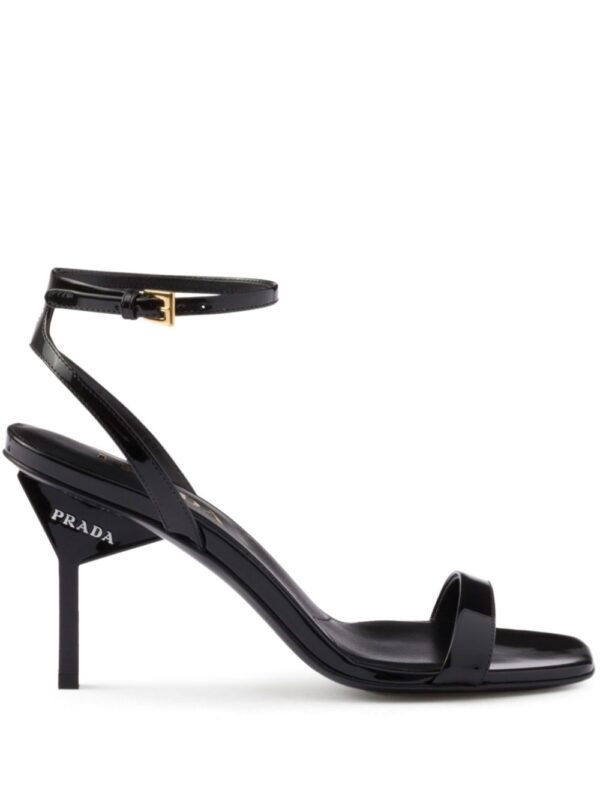prada  85mm patent-leather sandals