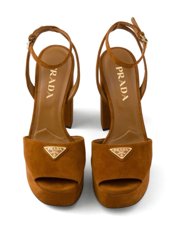 Prada  115mm suede platform sandals - Image 4