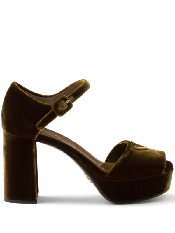 Prada  95mm velvet platform sandals