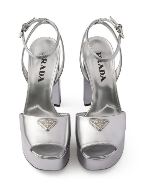 Prada  115mm leather platform sandals - Image 4
