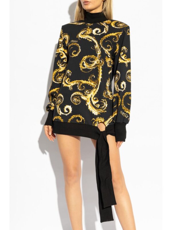 Versace Jeans Couture  Watercolour Couture-print mini dress - Image 3