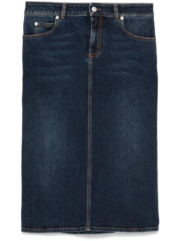 Alexander McQueen  denim pencil skirt