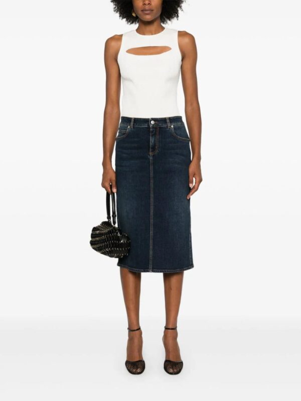Alexander McQueen  denim pencil skirt - Image 2
