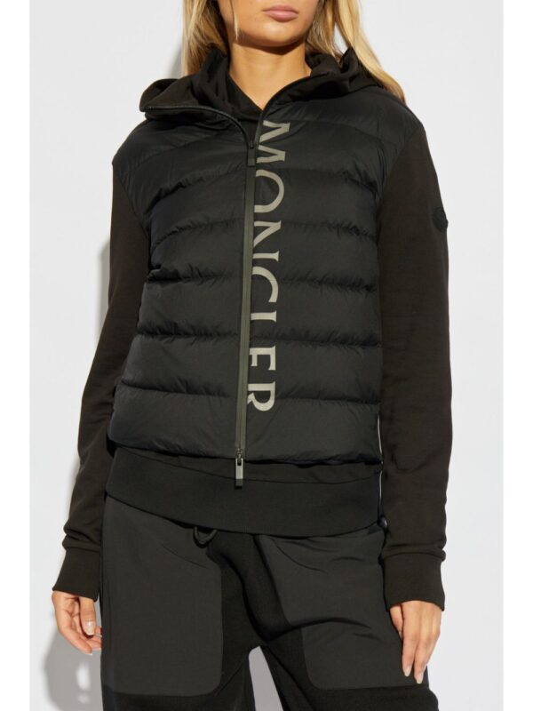 Moncler  logo-print hooded padded jacket - Image 3