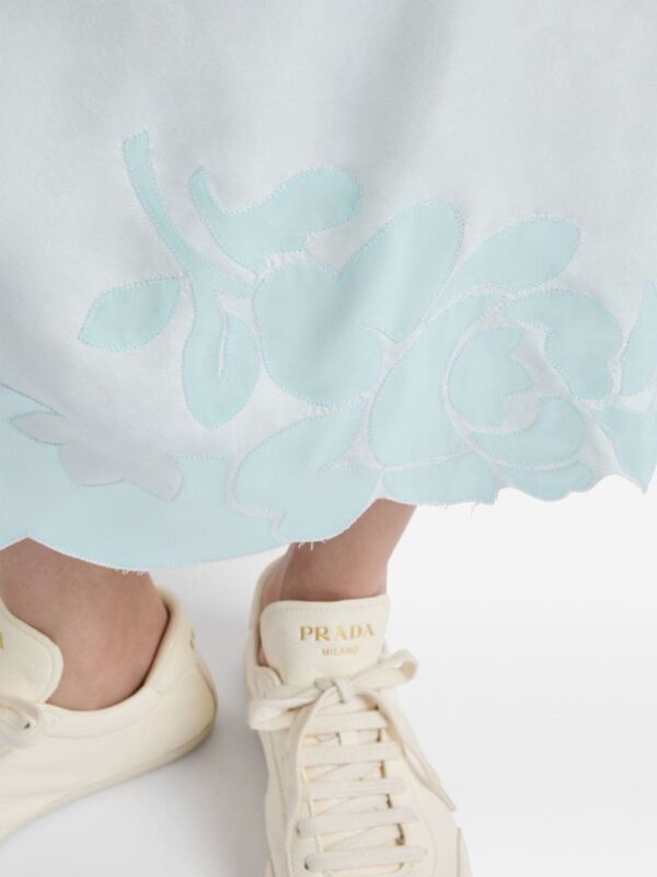 Prada  embroidered habutai silk midi skirt - Image 3
