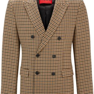 HUGO  houndstooth slim-fit jacket
