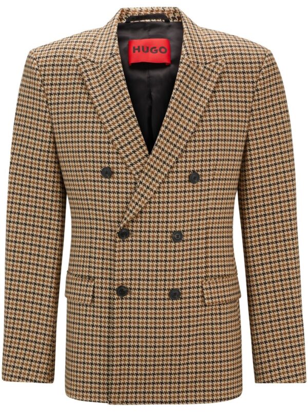 HUGO  houndstooth slim-fit jacket