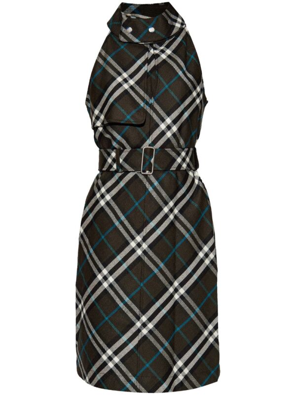 Burberry  check pattern halterneck dress