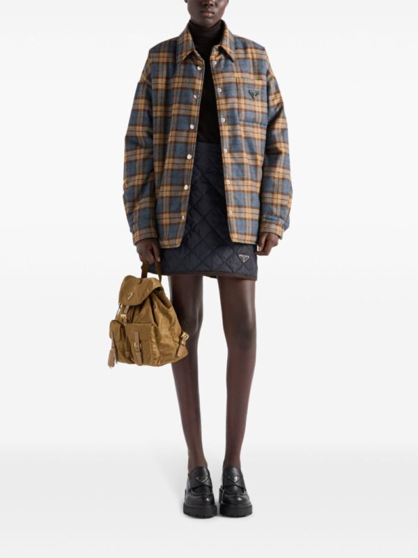 Prada  checked wool-twill lumberjack jacket - Image 2