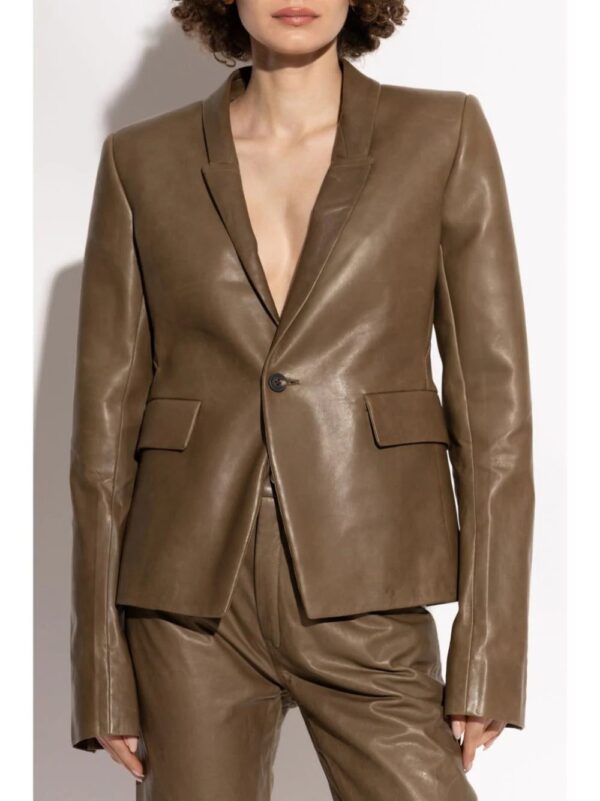 Rick Owens  leather blazer - Image 3