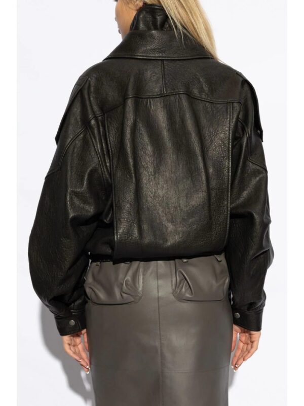 Saint Laurent  belted leather jacket - Image 4