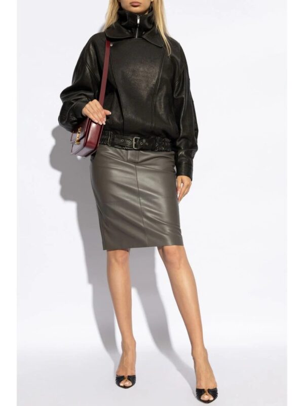 Saint Laurent  belted leather jacket - Image 2