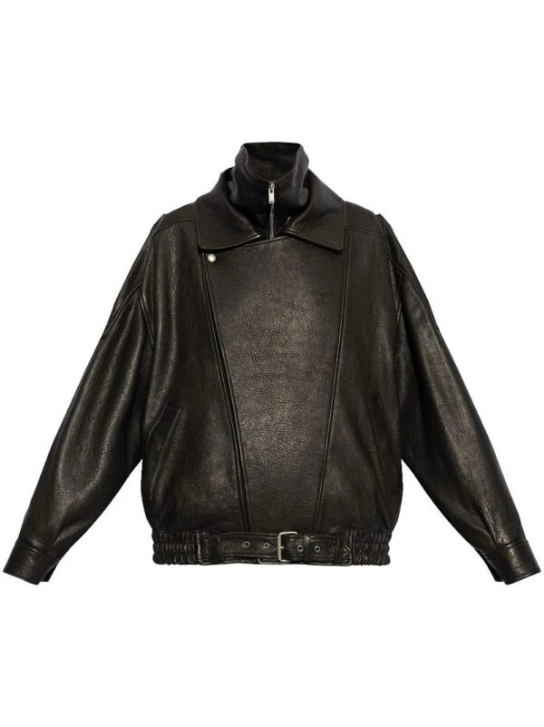 Saint Laurent  belted leather jacket