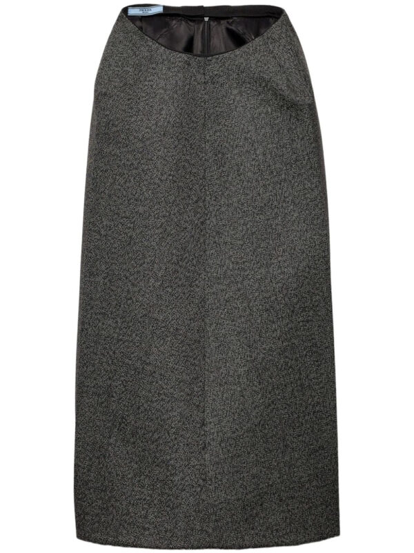 Prada  Mouliné midi skirt