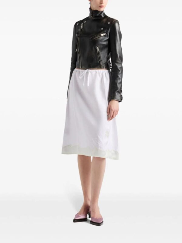Prada  embroidered linen skirt - Image 2