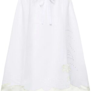 Prada  embroidered linen skirt