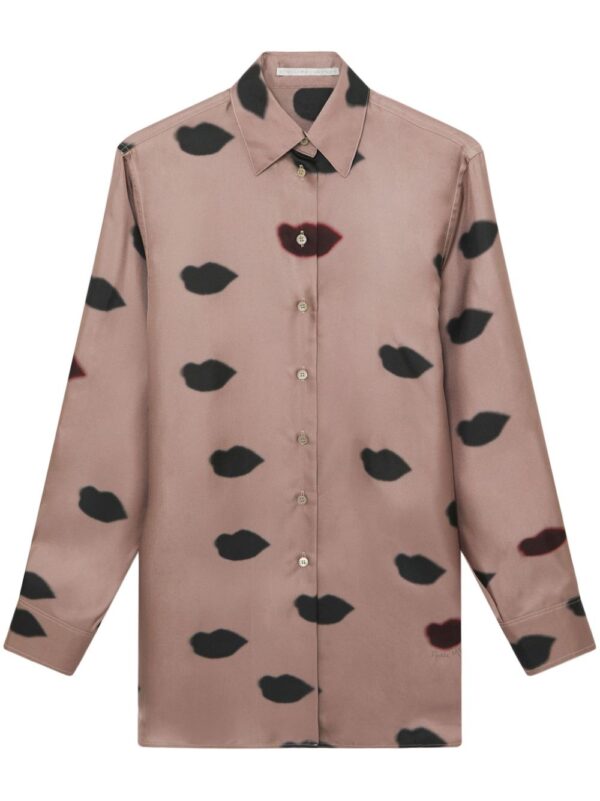 Stella McCartney  lips-print shirt