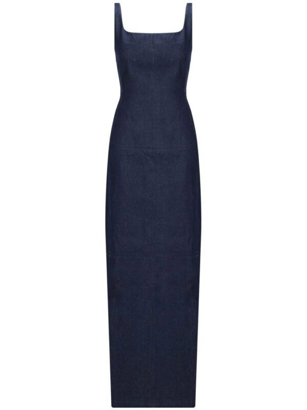 Jacquemus  La Robe de-Nîmes Spoglio maxi dress