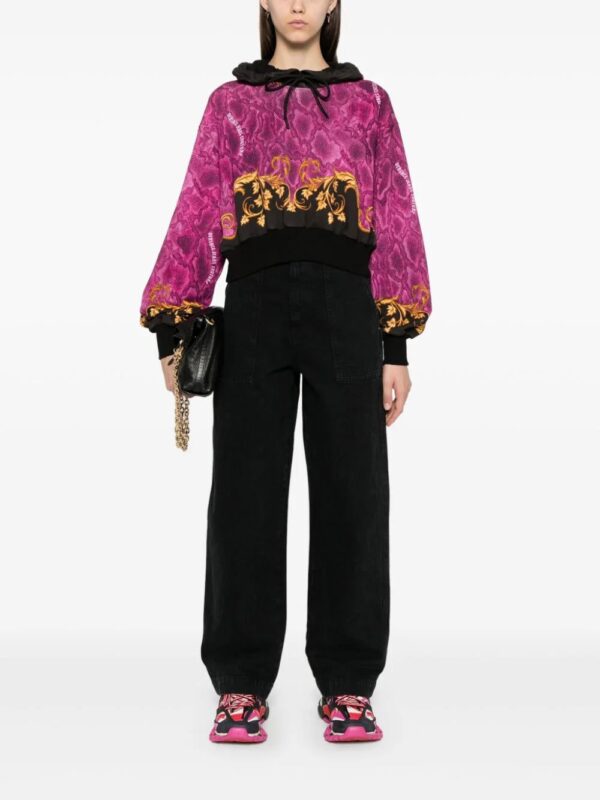 Versace Jeans Couture  Barocco-print hoodie - Image 2