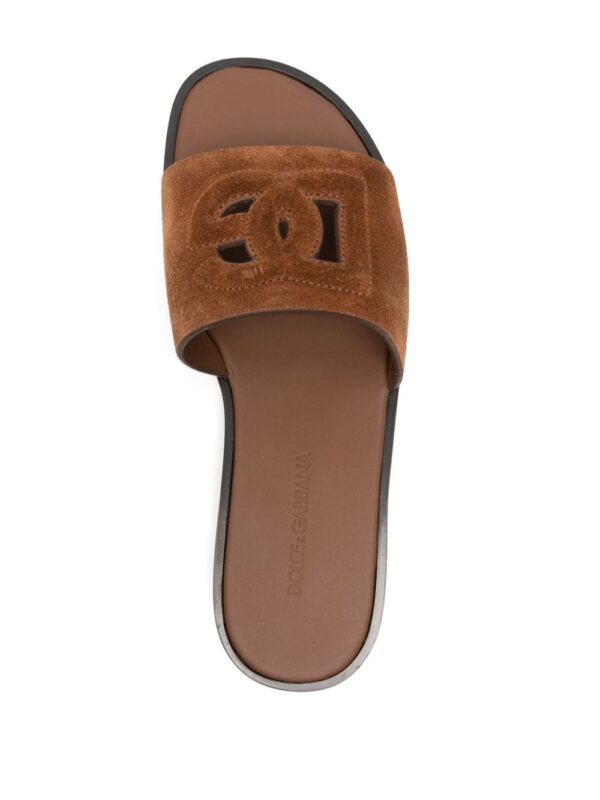 Dolce & Gabbana  cut-out-logo suede sandals - Image 4