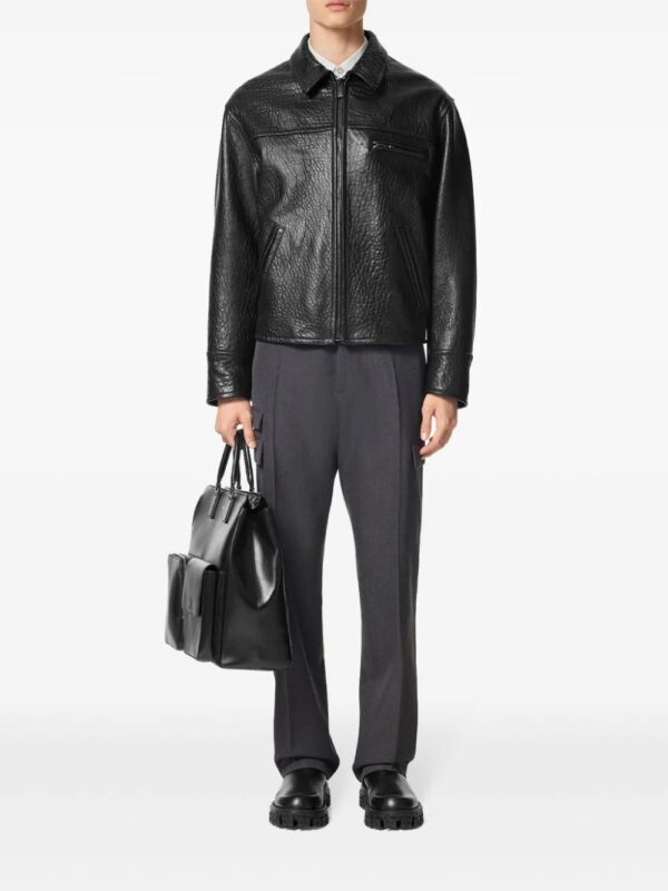 Versace  textured leather jacket - Image 2