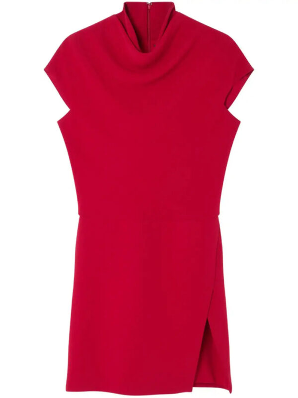 Versace  draped front-slit mini dress