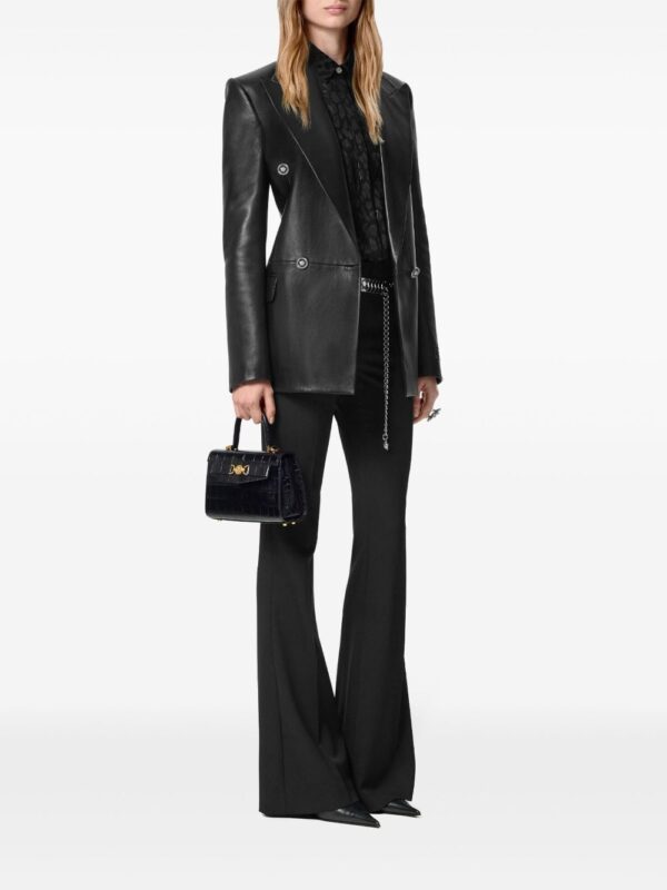 Versace  leopard-jacquard satin shirt - Image 2