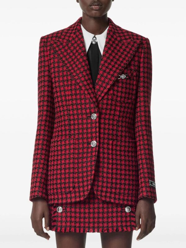 Versace  check-pattern blazer - Image 3