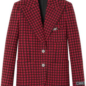 Versace  check-pattern blazer
