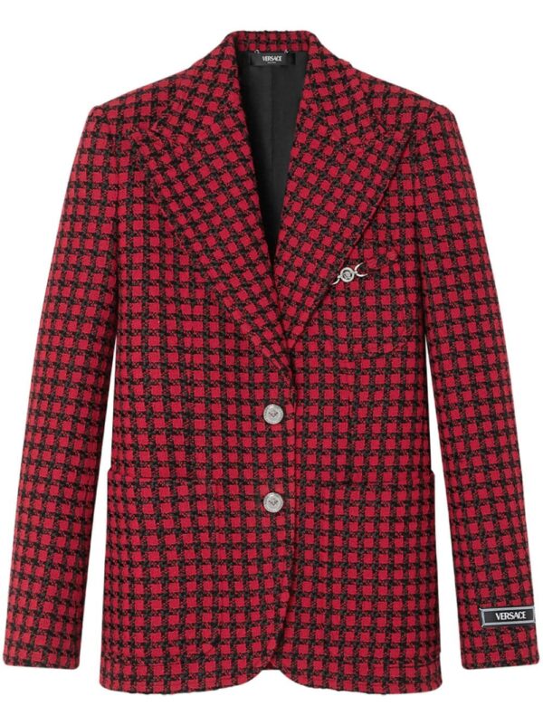 Versace  check-pattern blazer
