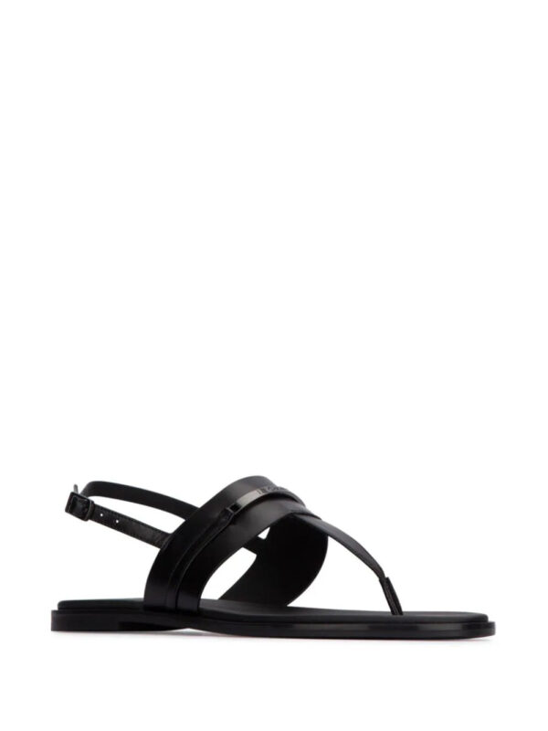 Calvin Klein  logo-plaque leather thong sandals - Image 2