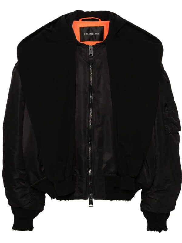 Balenciaga  logo-tag bomber jacket