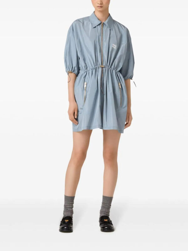 Miu Miu  Technical silk mini dress - Image 2