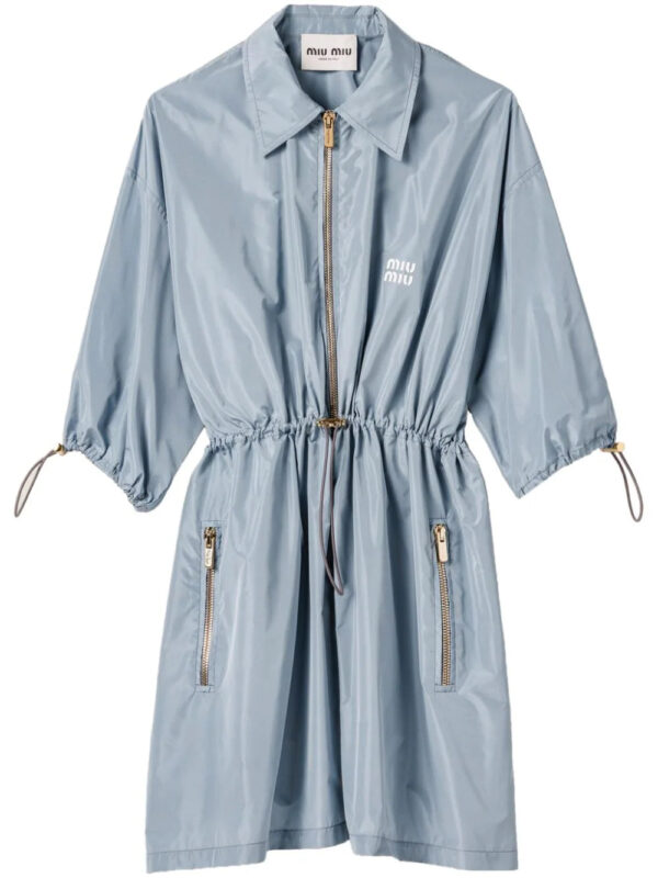 Miu Miu  Technical silk mini dress