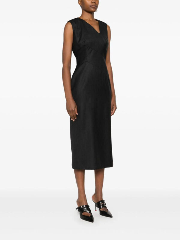 Alexander McQueen  pinstriped midi dress - Image 3