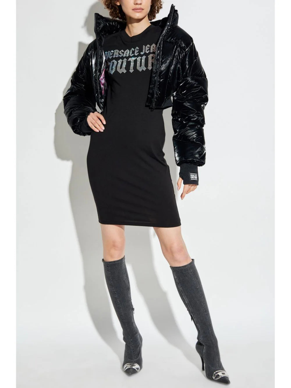 Versace Jeans Couture logo-embellished mini dress - Image 2